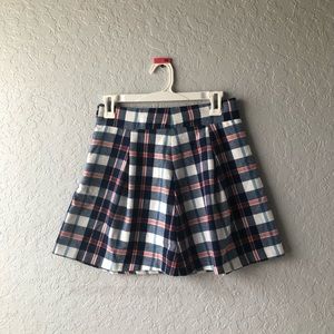 NWT Women’s Copper Key Pleated Plaid Mini Skirt, S